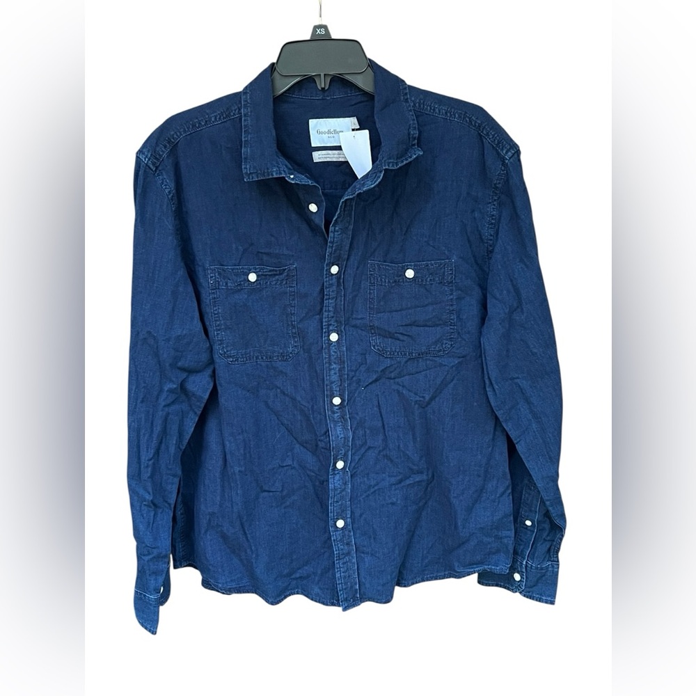 Goodfellow & Co Navy Blue Button-Up Shirt - Size L - NWOT
